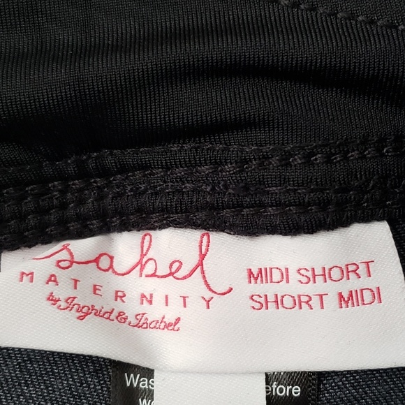 NWT Ingrid + Isabel Black Denim Maternity Shorts - Picture 8 of 8